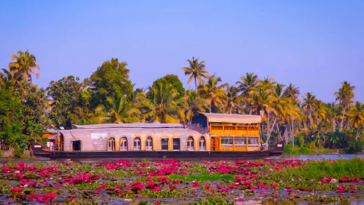 family enjoying a relaxing kerala holiday with backwaters and hill views