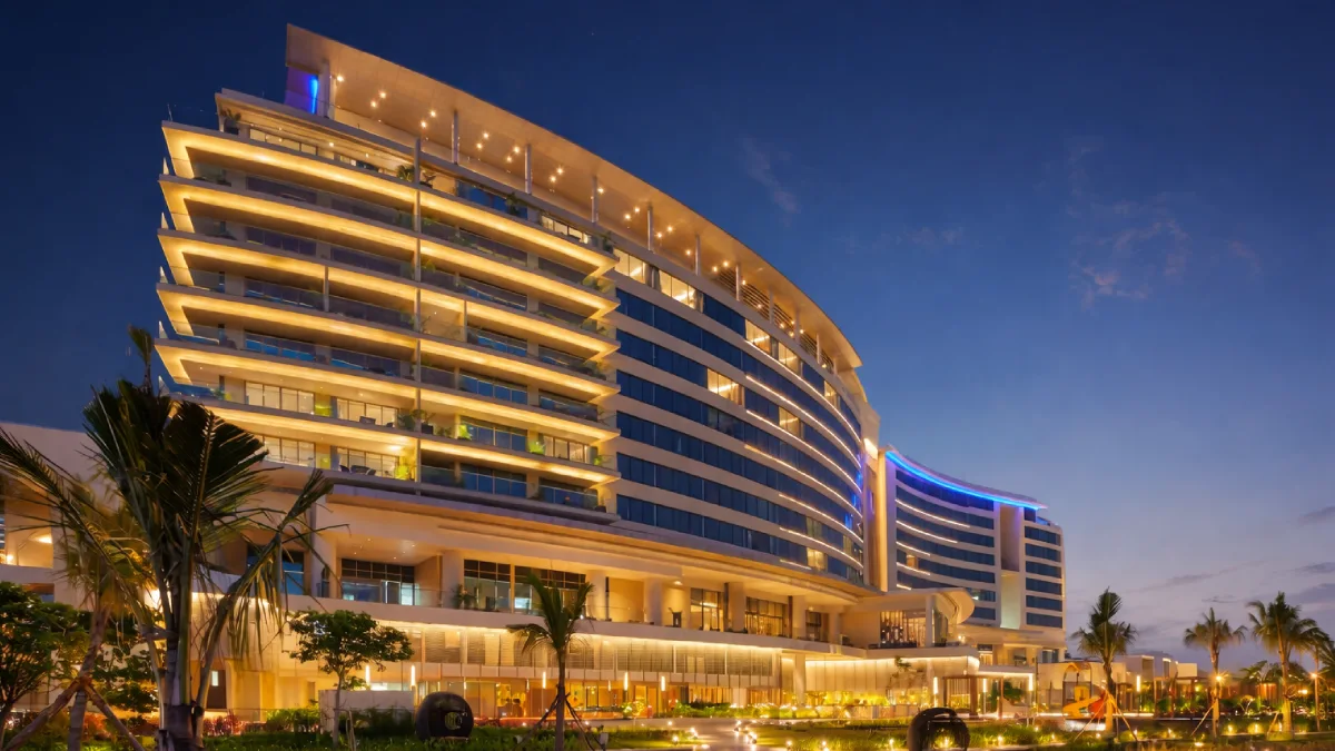 luxury view of grand hyatt kochi bolgatty